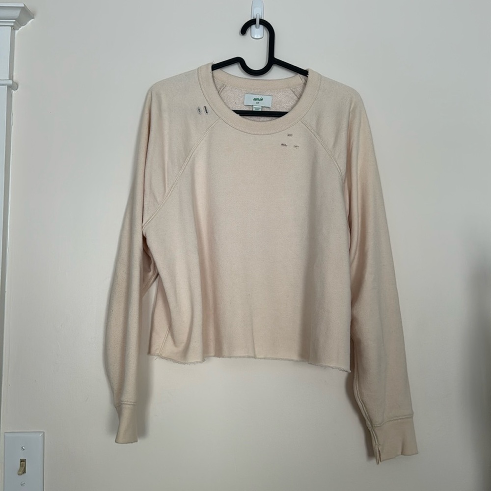 Aerie Cream Cropped Sweater
